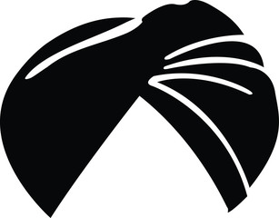 illustration vector icon of punjabi sardar turban