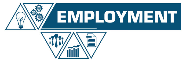 Employment Blue White Triangle Polygon Horizontal 