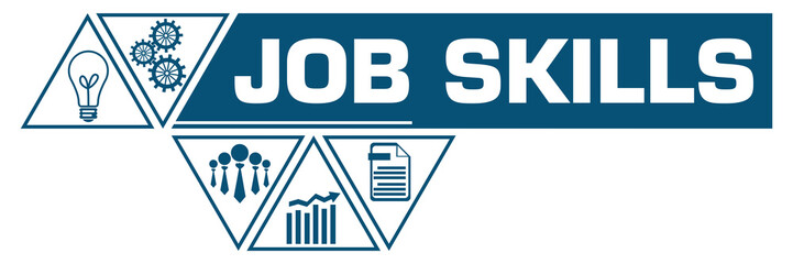 Job Skills Blue White Triangle Polygon Horizontal 