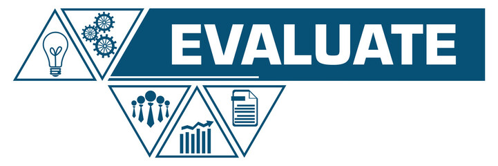 Evaluate Blue White Triangle Polygon Horizontal 