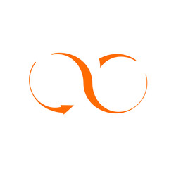 Obraz premium Arrow circle icon - cycle, loop roundabout signs etc. Stock vector illustration isolated on white background.