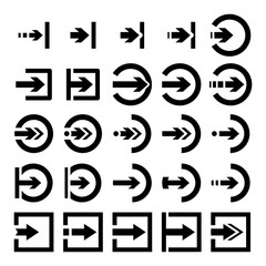 login and sign in icons set