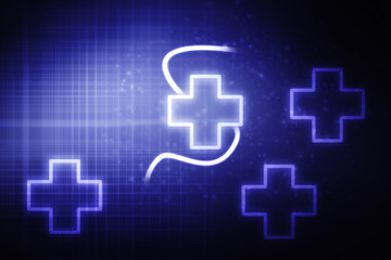 Fototapeta premium 2D illustration medical structure background