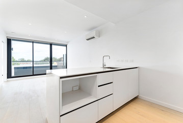 Empty and unfurnished brand new apartment