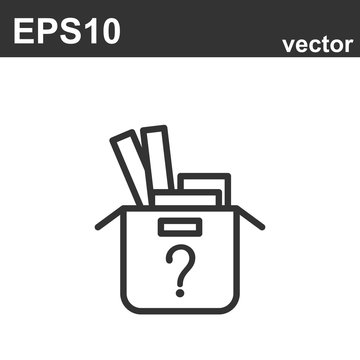 Lost Items Line Vector Icon.