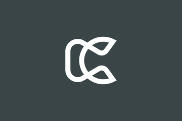 Initial C CC Flat Letter Logo Design Vector Template. Monogram and Creative Alphabet C CC Letters icon Illustration.