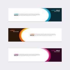 Modern vector banner web background abstract design template