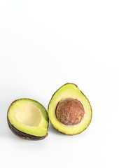 avocado fruit on white