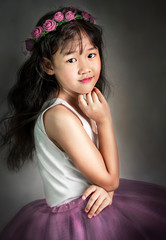 portrait of asian little  girl