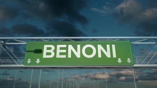 the plane landing in Benoni south africa