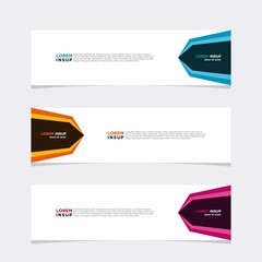 Modern vector banner web background abstract design template