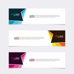 Modern vector banner web background abstract design template