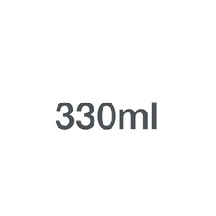 Liter l sign (l-mark) estimated volumes 330 milliliters (ml) Vec