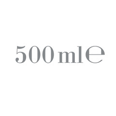 Liter l sign (l-mark) estimated volumes 500 milliliters (ml) Vector symbol packaging, labels used for prepacked foods, drinks different liters and milliliters. 500 ml vol single icon isolated on white