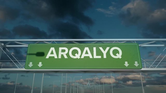 the plane landing in Arqalyq kazakhstan