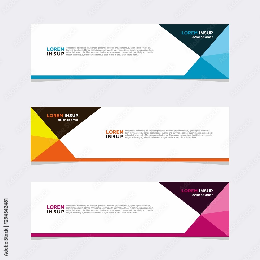 Wall mural modern vector banner web background abstract design template