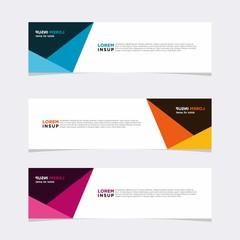 Modern vector banner web background abstract design template