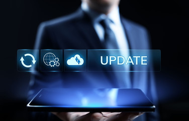 Update software application and hardware upgrade technology concept.