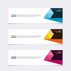 Modern vector banner web background abstract design template