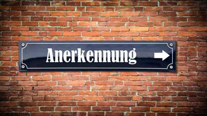 Fototapeta premium Schild 404 - Anerkennung