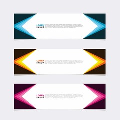 Modern vector banner web background abstract design template