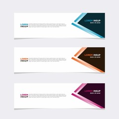 Modern vector banner web background abstract design template
