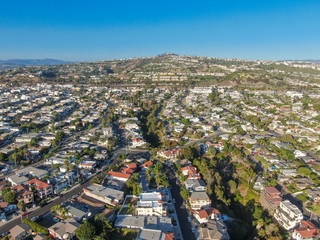 Fototapeta premium Aerial view of San Clemente coastline town