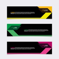 Modern vector banner web background abstract design template