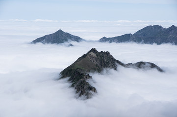 summit in clouds