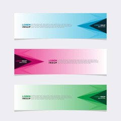 Modern vector banner web background abstract design template