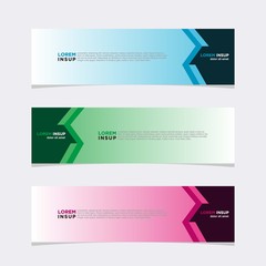 Modern vector banner web background abstract design template