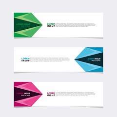 Modern vector banner web background abstract design template