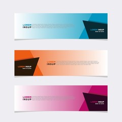 Modern vector banner web background abstract design template