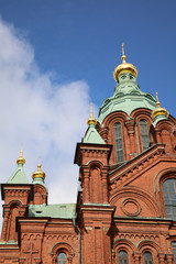 Fototapeta na wymiar Uspenski-Kathedrale in Helsinki. Finnland