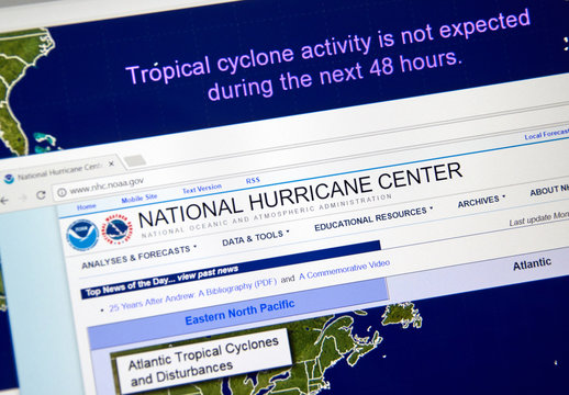 Web Page Of National Hurricane Center