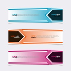Modern vector banner web background abstract design template