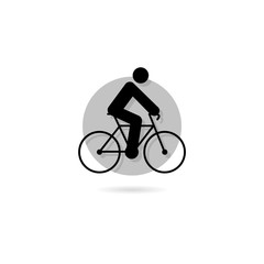 Fototapeta premium Bicycle icon isolated on white background