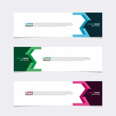 Modern vector banner web background abstract design template