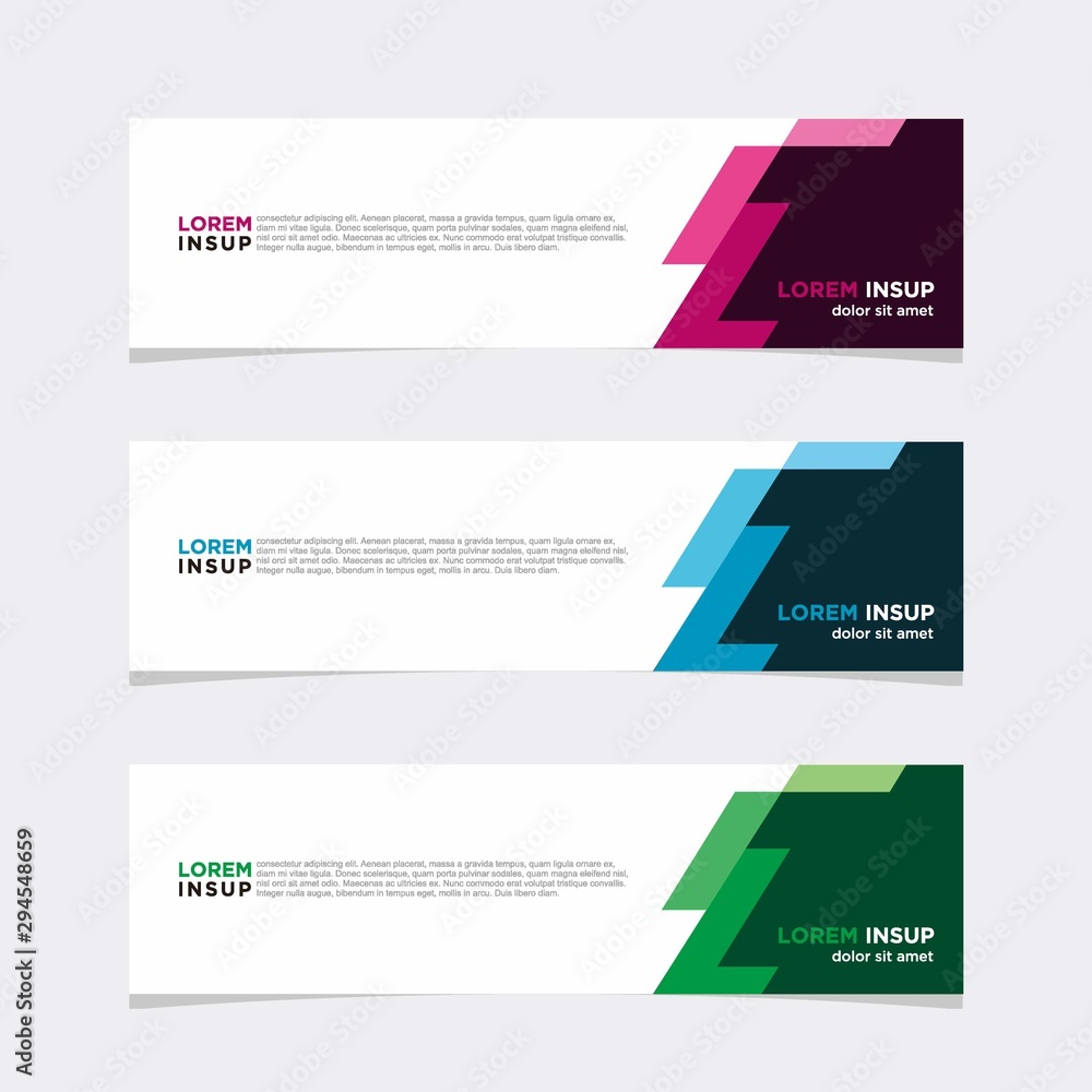 Sticker modern vector banner web background abstract design template