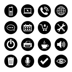 Web icon set. Contact us icons. web icons set for computer. website and mobile apps