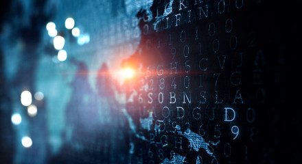 Digital code electronic high tech background