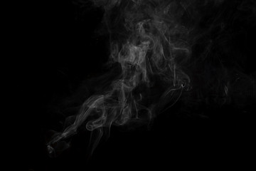 Abstract smoke image on black background