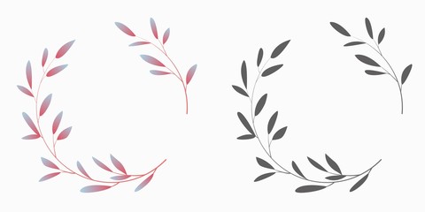 A wreath of leaves.