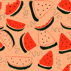  Vector organic fruits pattern