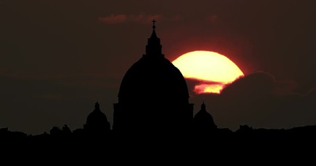 Moonrise Sunrise Sunset Silhouette Time Lapse