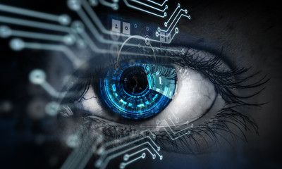 Abstract high tech eye concept