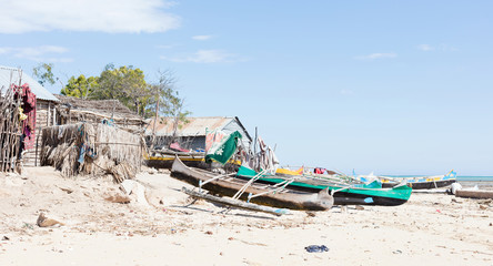 Fishermans village in the south of Madagascar