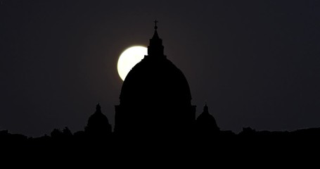 Moonrise Sunrise Sunset Silhouette Time Lapse