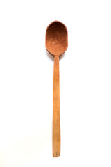 Kitchenware set of wooden spoon and fork on white background.  - Image