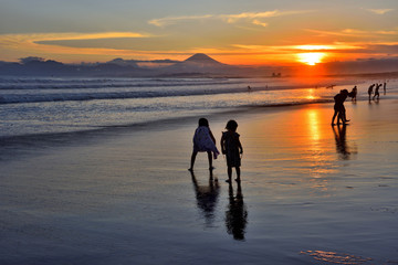 湘南海岸の夕景